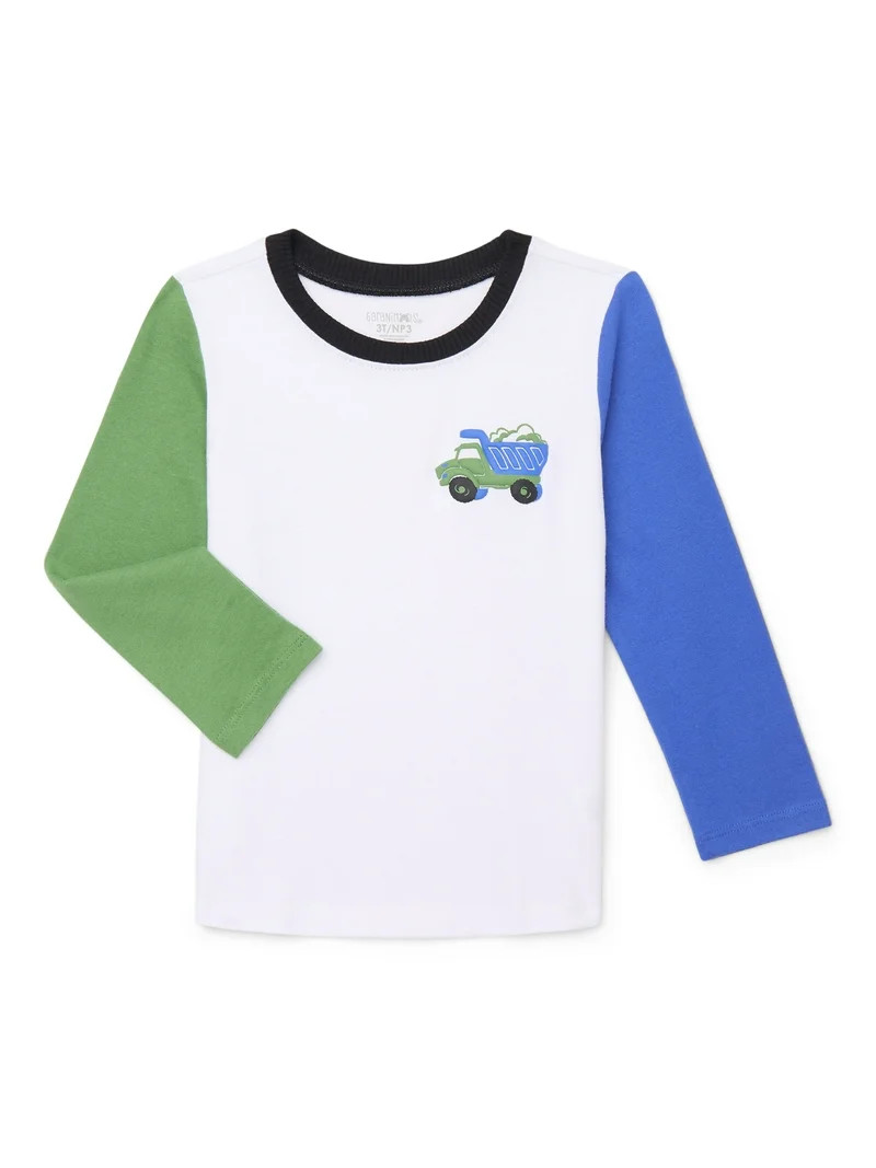 Garanimals Toddler Boys Colorblocked Graphic Tee with Long Sleeves, Sizes 18M-5T | Walmart (US)