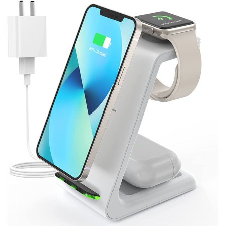 kamileo Wireless Charging Station for Apple 3 in 1 Wireless Charger Stand for iWatch 7/6/SE/5/4/3/2  | Walmart (US)