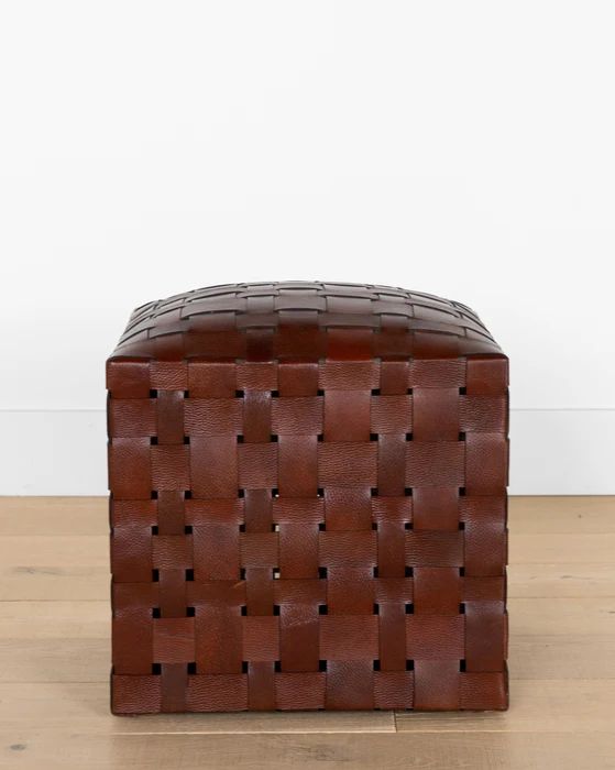 Ackley Leather Ottoman | McGee & Co. (US)