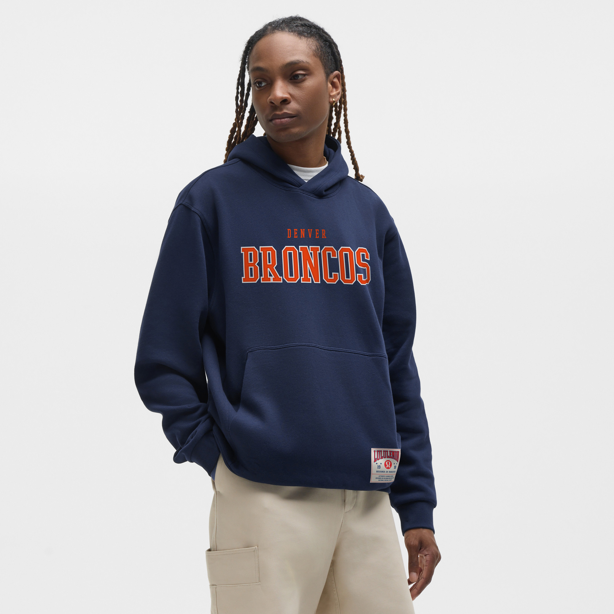 Men's lululemon Club Blue Denver Broncos Steady State Pullover Hoodie | Fanatics