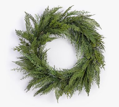 Faux Deluxe Cedar Wreath 22" | Pottery Barn (US)
