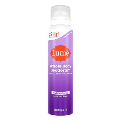 Lume Whole Body Women's Invisible Spray Deodorant - Lavender Sage Scent - Aluminum-Free 3.6oz | Target