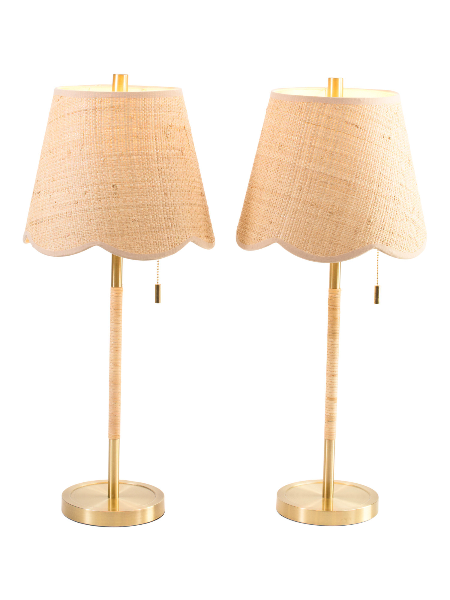 2pk 28in Scalloped Shade Table Lamps | Furniture & Lighting | Marshalls | Marshalls