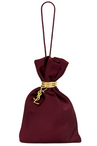 Saint Laurent Evening Pouch Bag in Red Pear & Soft Bordeaux - Wine. Size all. | FWRD 