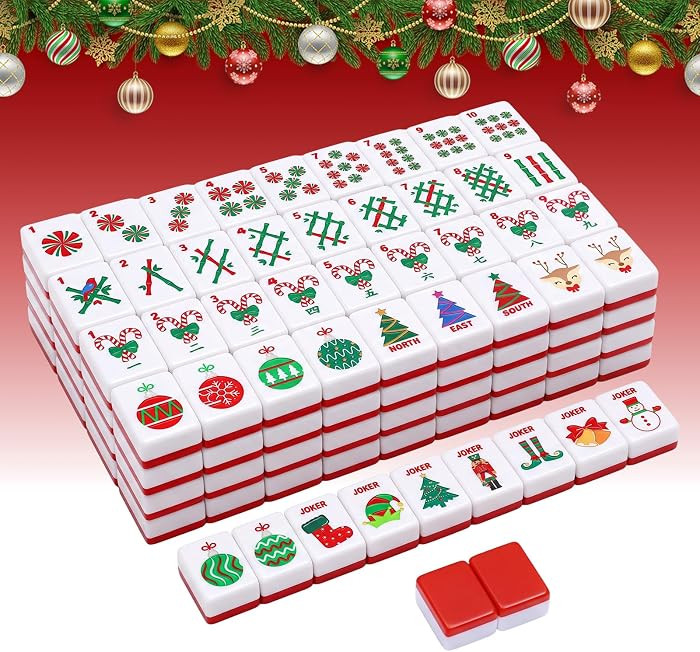 160 Pcs Christmas American Mahjong Set Only, 1.2 x 0.87 Inches | Amazon (US)