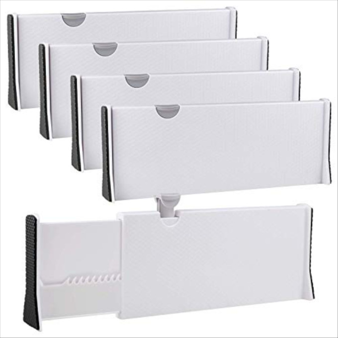 Click for more info about Rapturous 4 Pack Drawer Dividers – 5 Inch High and Expandable from 13-22 Inches, Dresser Drawer Orga