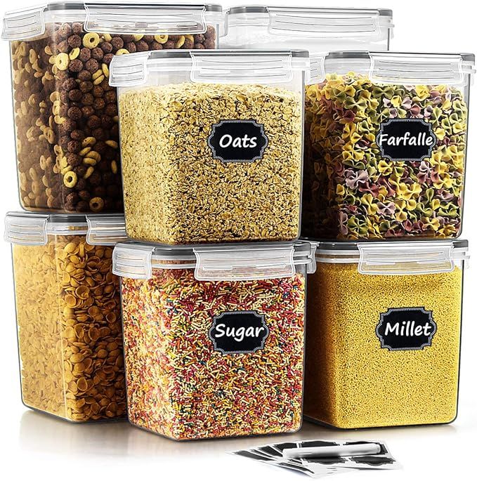 Airtight Food Storage Containers Set of 8 - Wildone BPA Free Cereal Storage Containers for Sugar,... | Amazon (US)