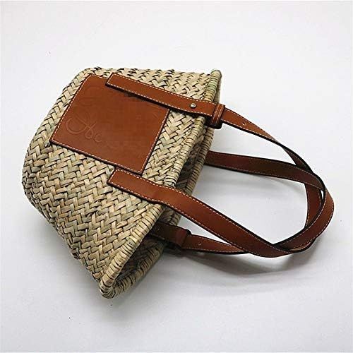 ZANGAO Straw Bag Woven Tote Super Popular Large Capacity Basket Bag Designer Beach Bag Khaki (Col... | Amazon (UK)