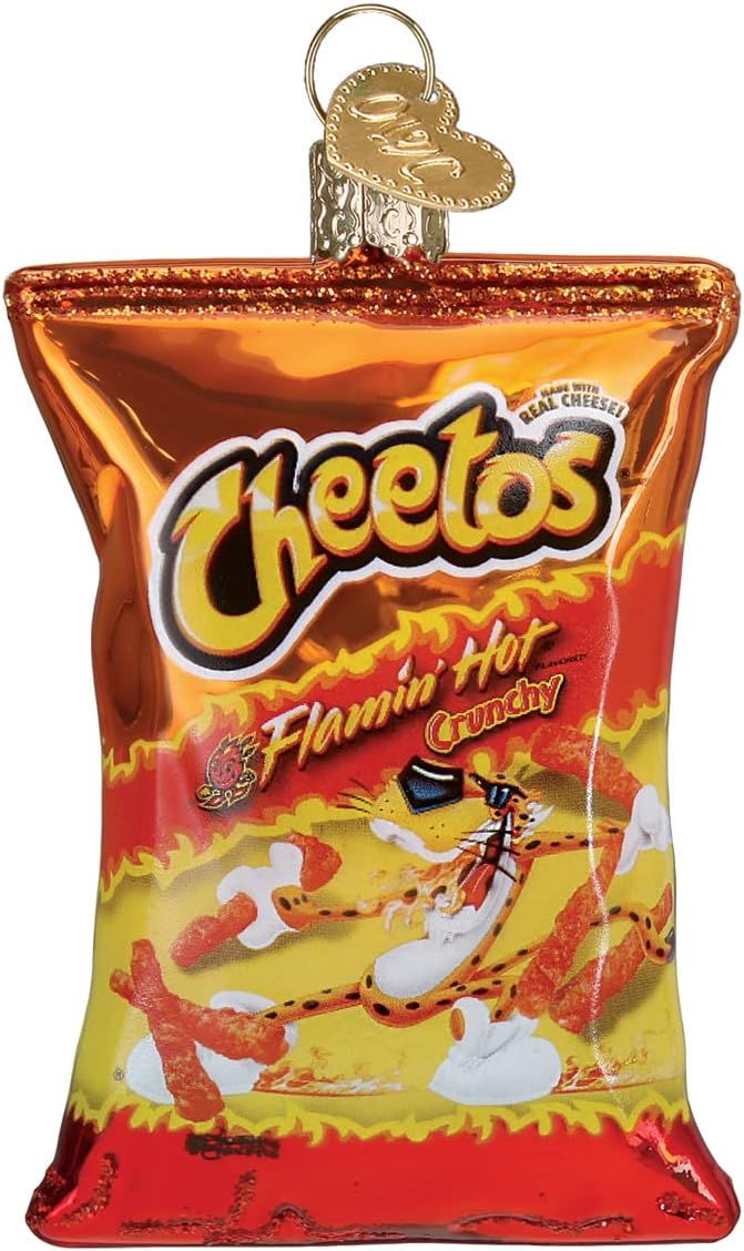 Old World Christmas Flamin' Hot Cheetos Glass Blown Ornament for Christmas Tree | Amazon (US)