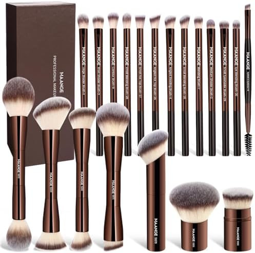 MAANGE 20 Pcs Makeup Brushes with Gift Box, Double-End Multi-functional Makeup Brushes for Blendi... | Amazon (US)