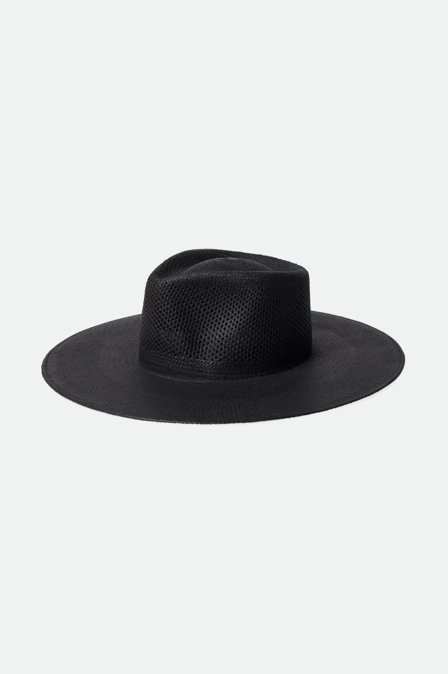 Jo Panama Straw Rancher Hat - Corondao Black | Brixton