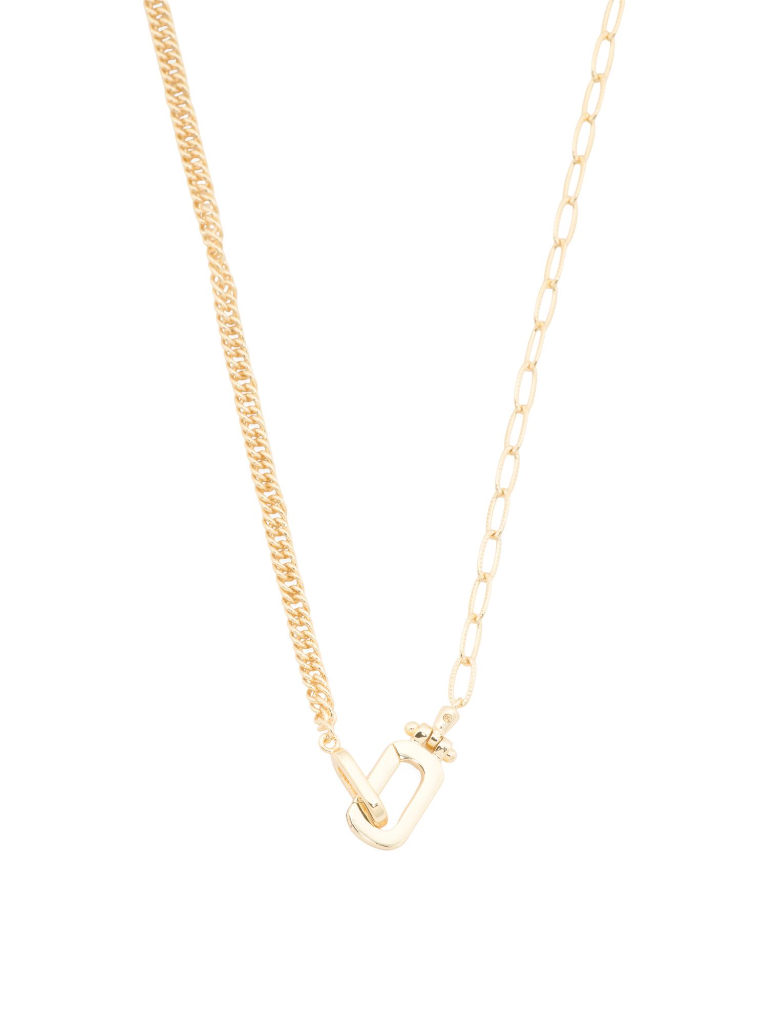 18k Gold Plated Dylan Link Dual Chain Necklace | TJ Maxx