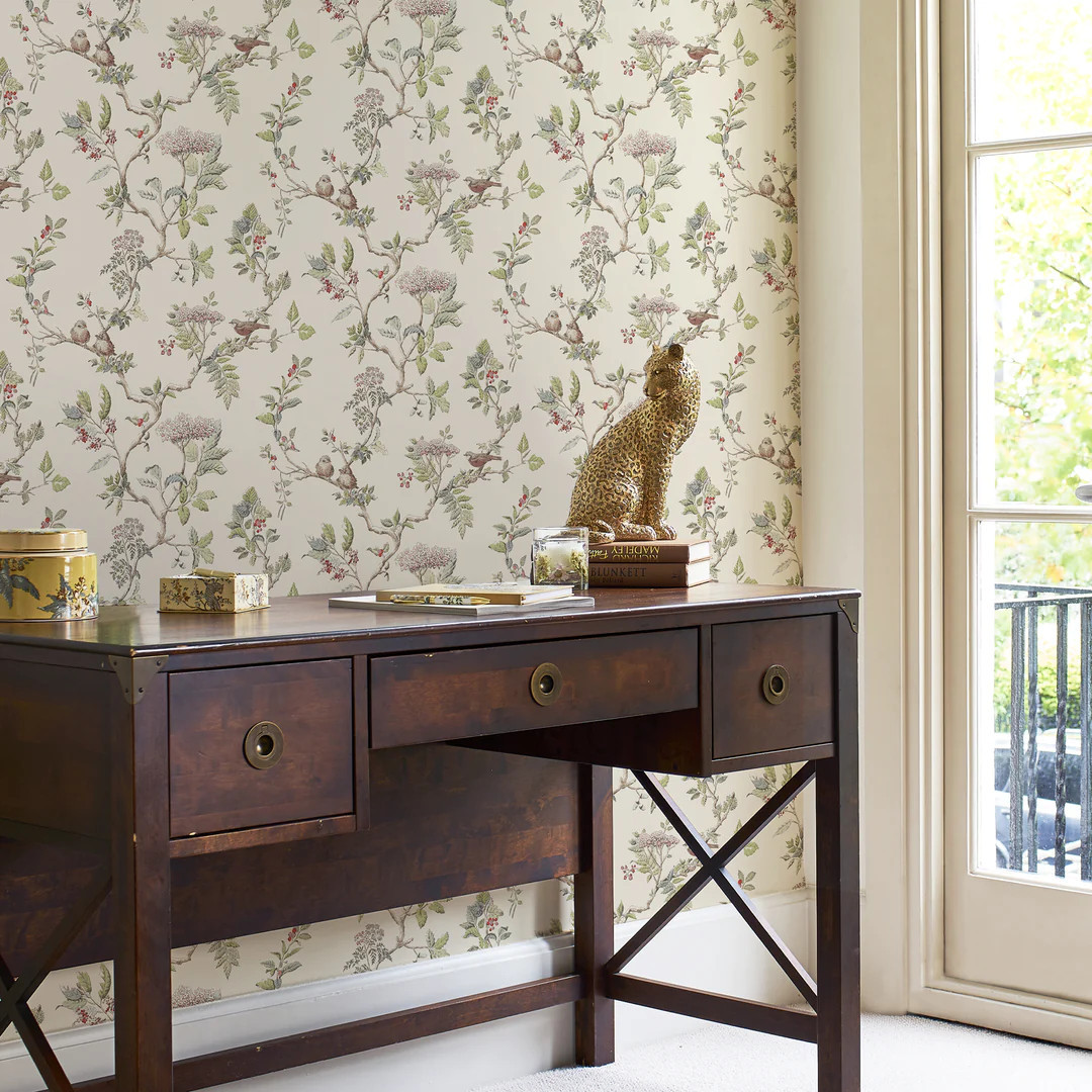 Laura Ashley Elderwood Natural Wallpaper | Burke Decor