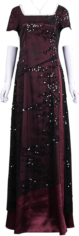 Boomtrader Titanic Rose Cosplay Costume Dress Adult Women Halloween Cosplay Rose Outfits | Amazon (US)