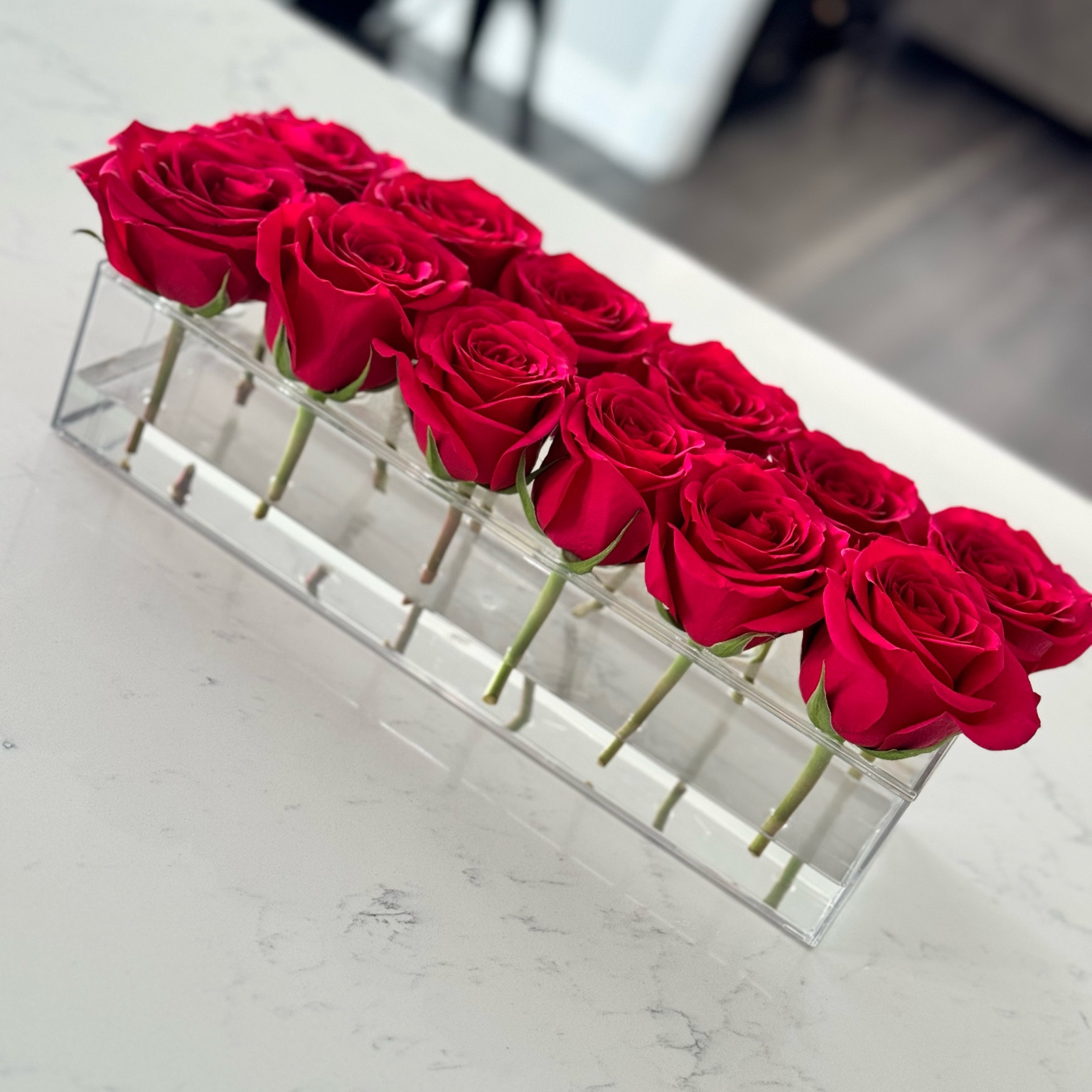 I found this acrylic flower vase in the bulls-eye section at Target but in case you can’t find it there I will link some similar ones! 
Flower vase. Target. Amazon. Temu. Clear vase. Acrylic clear vase. Home decor. Home accessories. For the home. Office. Kitchen. Home inspo. Office inspo. Kitchen inspo. Wedding decor. Home decor ideas. Home ideas. 

#LTKhome #LTKparties #LTKwedding