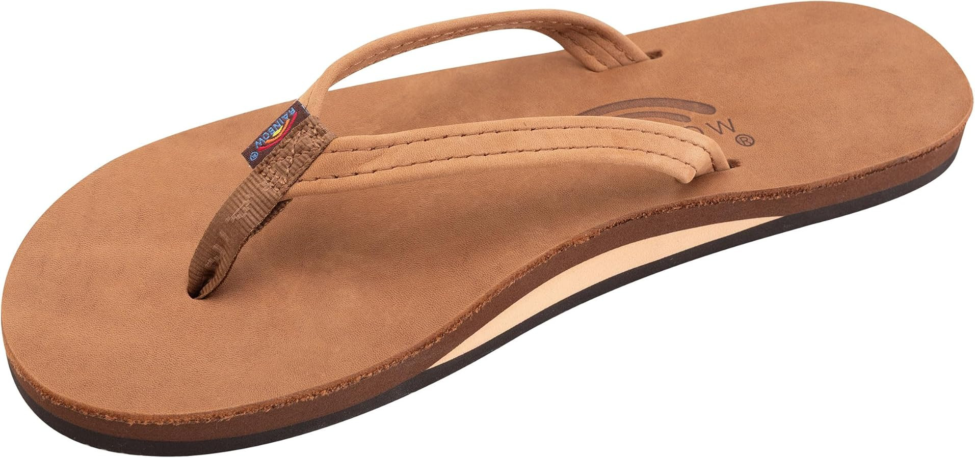 Rainbow Sandals Women's Single Layer Leather Sandal Narrow Strap | Amazon (US)