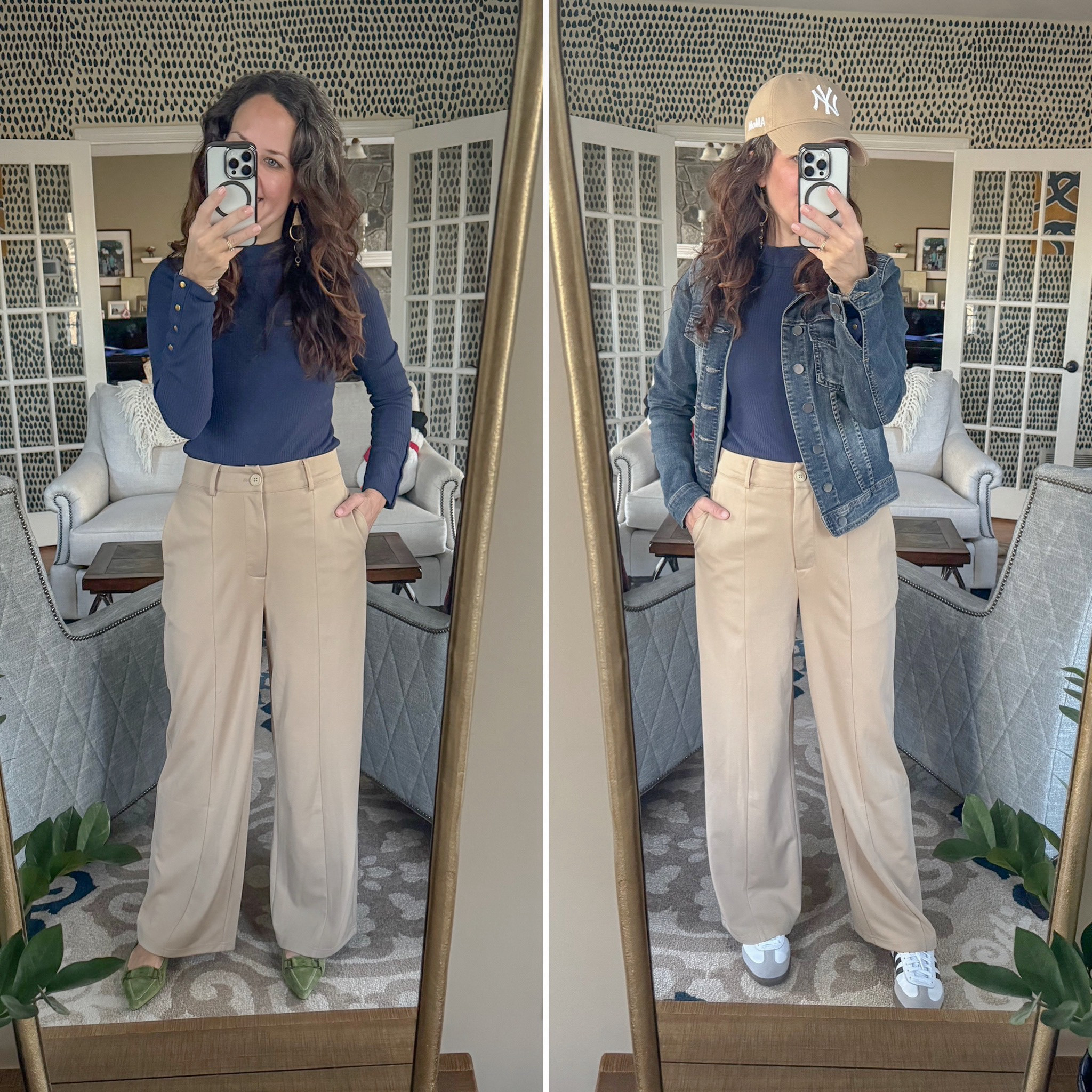 Mock neck and trousers two ways! Business and casual winter styles

#LTKover40 #LTKSeasonal
