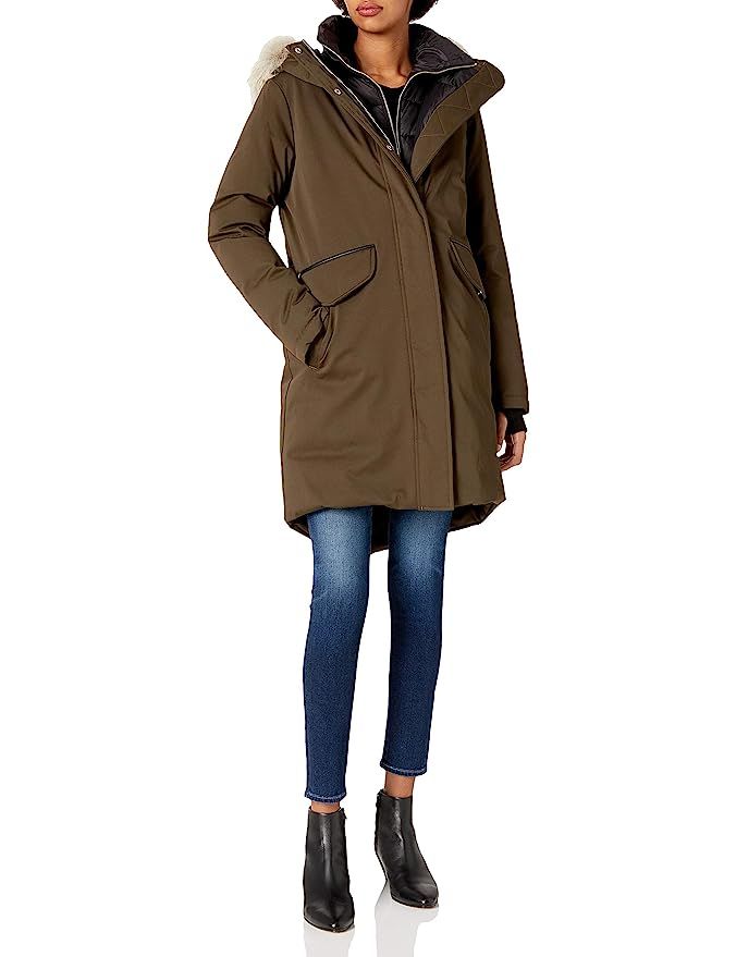 Soia & Kyo Women's Payton Straight-fit Mid-Length Classic Down Coat | Amazon (US)