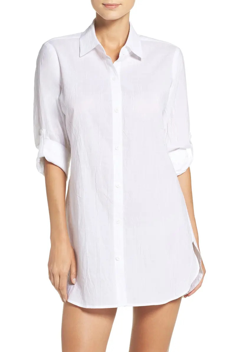 Tommy Bahama Boyfriend Shirt Cover-Up | Nordstrom | Nordstrom