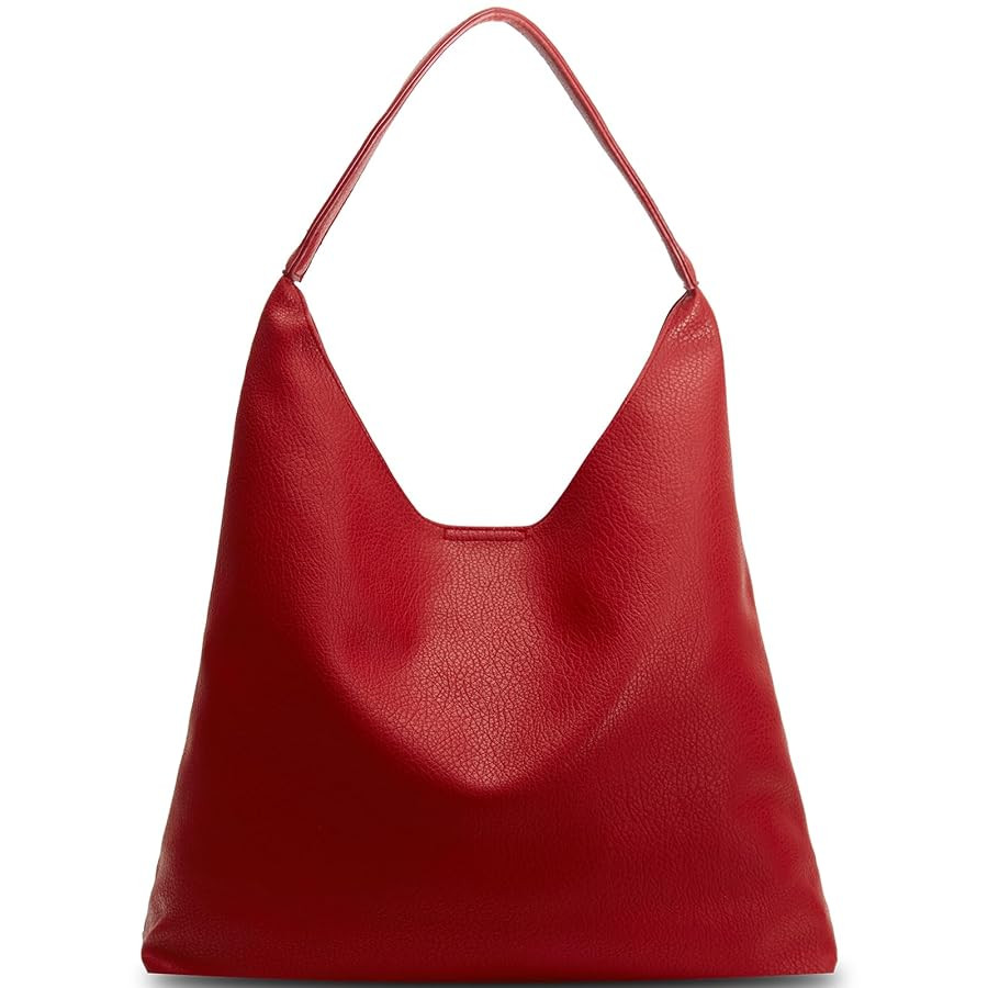 Hobo Bags for Women Soft PU Leather Shoulder Handbag high-capacity Slouchy Tote Purses | Amazon (US)