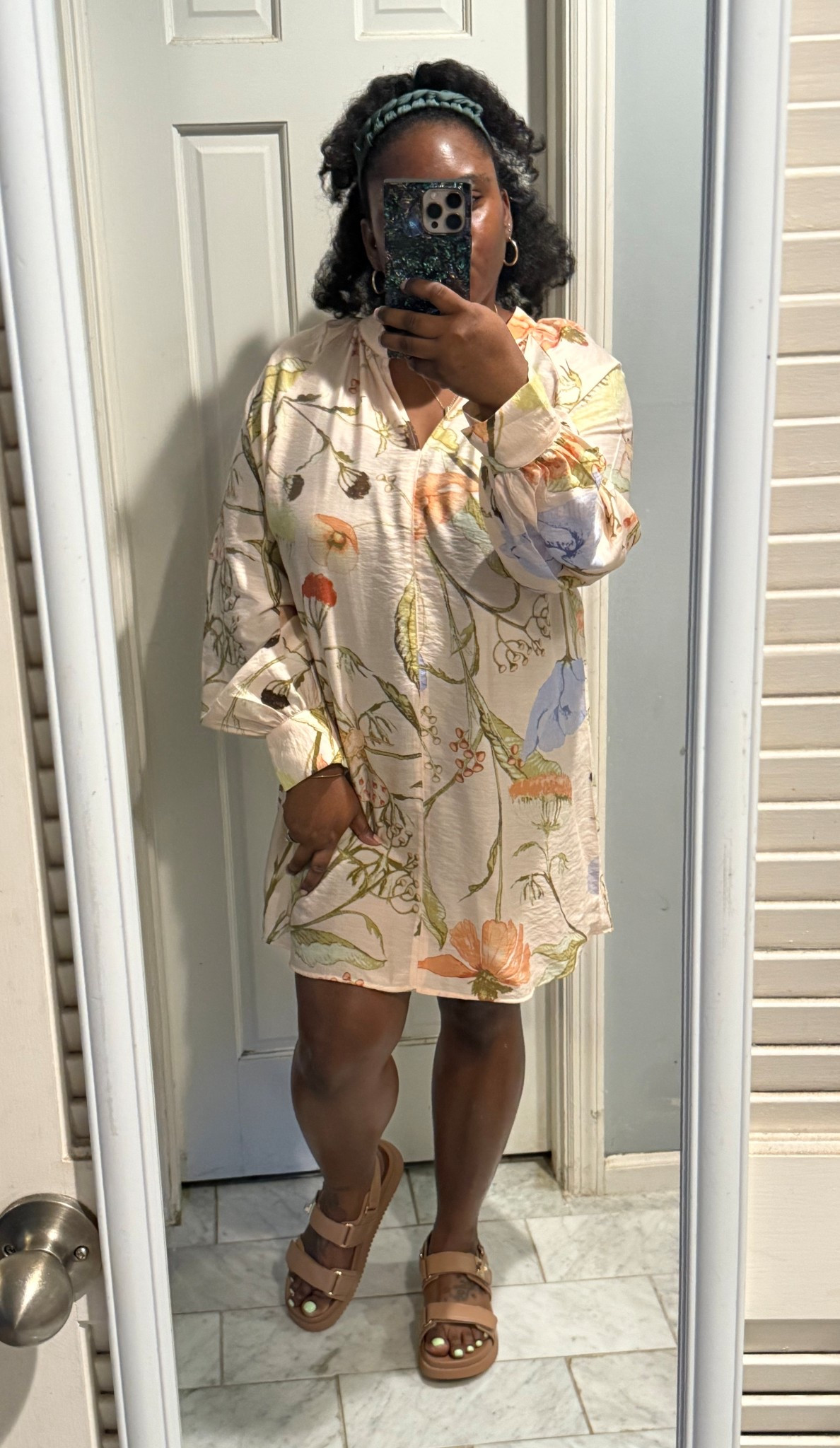 Floral H & M Dress & Target Sandals 
Dress Size: M
Shoe Size: 8 1/2

#LTKSeasonal #LTKFindsUnder50 #LTKPetite