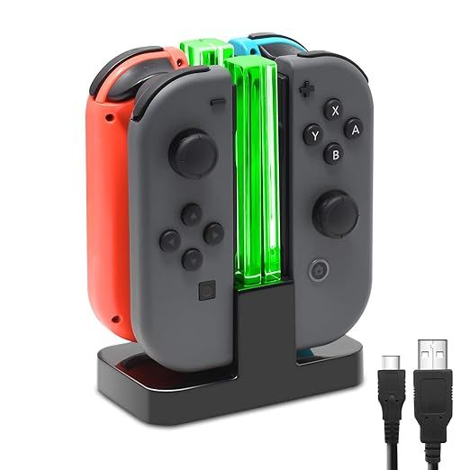 FastSnail Charging Dock Compatible with Switch Joy-Con with Lamppost LED Indication, Charger Stan... | Amazon (US)