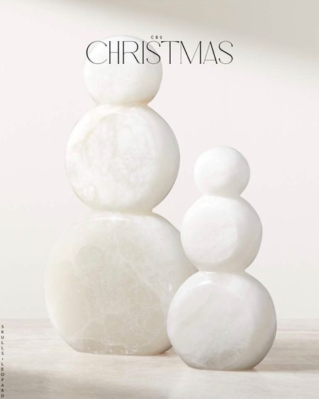 White alabaster stone snowman, LTK Christmas, cb2 Christmas 

#LTKSeasonal #LTKHoliday #LTKhome