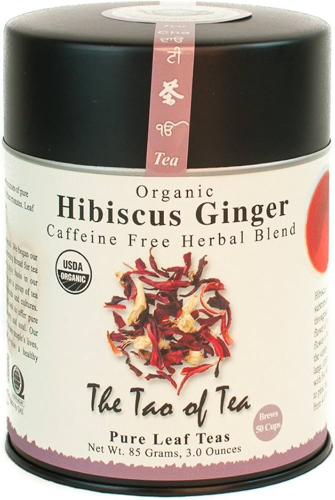 The Tao of Tea, Hibiscus Ginger Tea, Loose Leaf, 3.0 Ounce Tin to make 50 cups | Amazon (US)