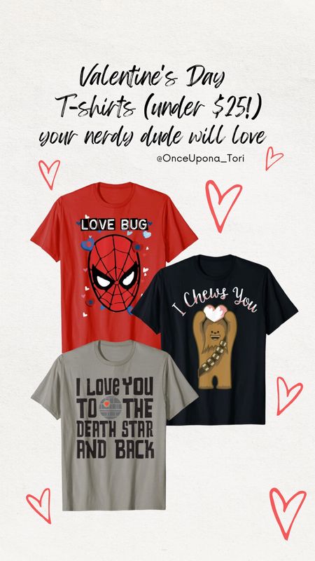 These Valentine’s Day Tshirts are UNDER $20 on Amazon 

#GeekTShirts #ValentinesDay #Tshirt 
#liketkit #LTKsalealert #LTKFind #Vday 

#LTKSeasonal #LTKSale #LTKGiftGuide