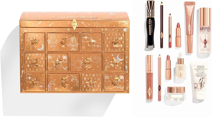 Charlotte Tilbury Beauty Treasure Chest Advent Calendar - 12-Piece Makeup Gift Set with Full-Size... | Amazon (US)