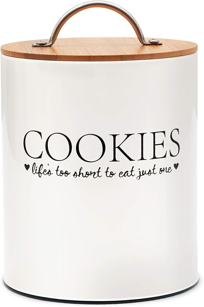 D'Lifeful Cookie Jar with Airtight Seal and Bamboo Lid - Jars for Candy Storage, Farmhouse Kitche... | Amazon (US)