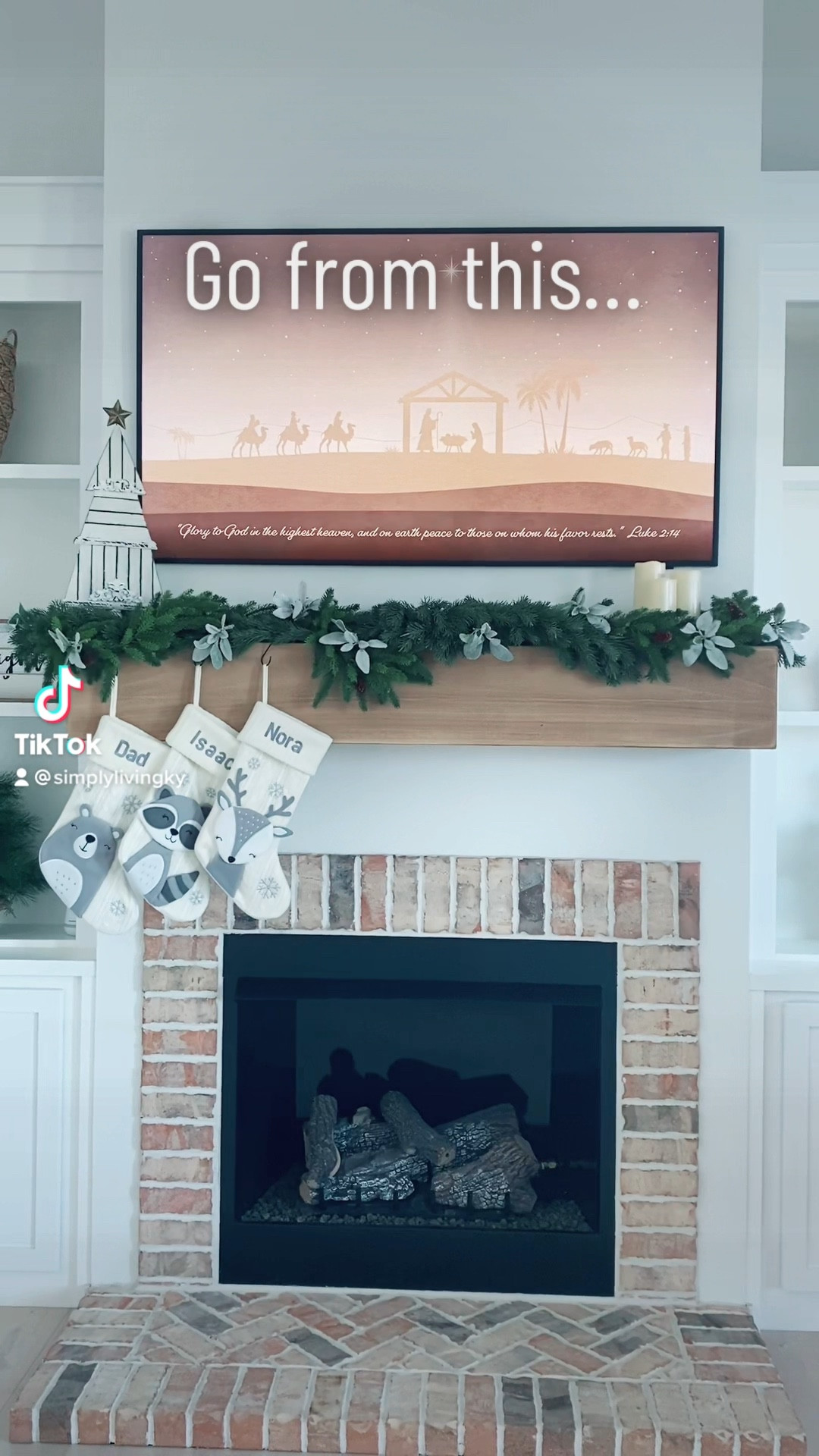 Easy Christmas garland upgrade with fairy lights #Christmas  

#LTKunder50 #LTKhome #LTKHoliday