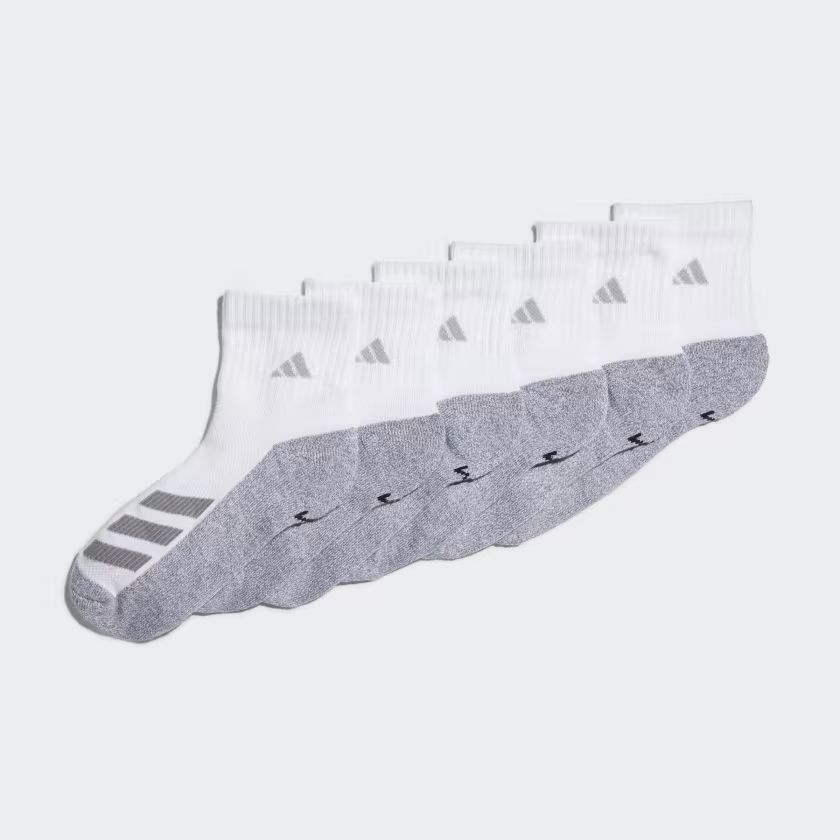 Cushioned Angle Stripe Quarter Socks 6 Pairs | adidas (US)