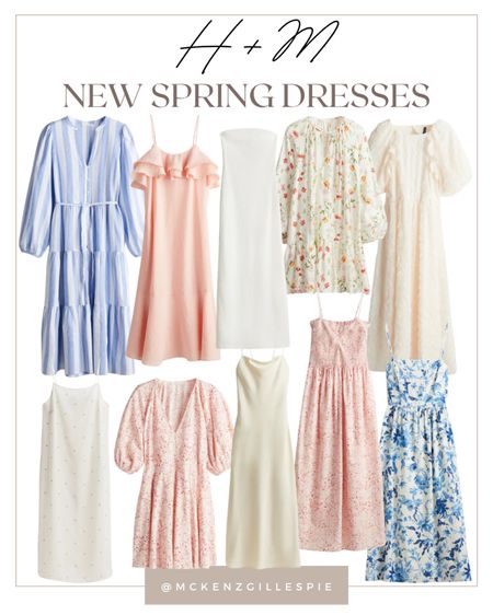New arrivals from H&M! I love these spring dresses for events, dates, showers, or church! You could dress them up with heels or make them more casual with sneakers too! 

#LTKstyletip #LTKfindsunder50 #LTKfindsunder100
