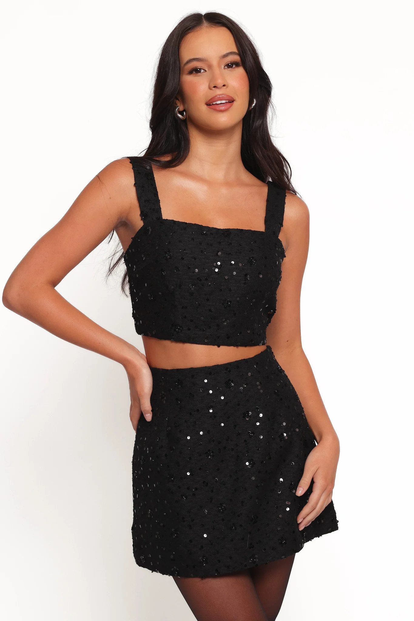 Shavvy Mini Skirt Set - Black | Petal & Pup (US)