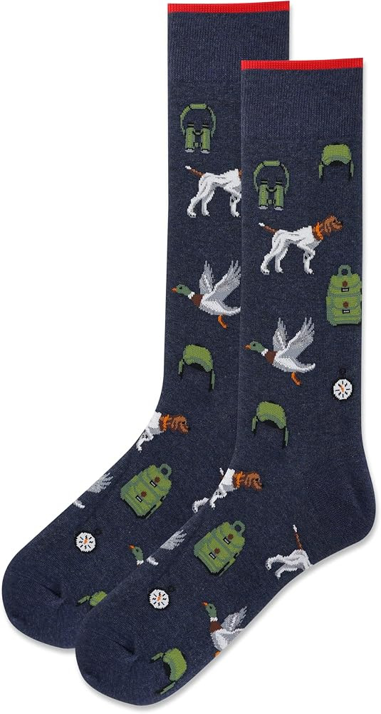Hot Sox Men's Fun Fishing and Outdoors Crew Socks-1 Pair Pack-Cool & Funny Gifts | Amazon (US)