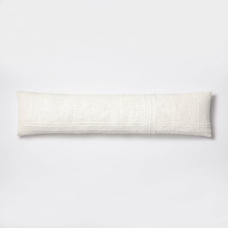 Bed Lumbar Texture Tonal Plaid Decorative Throw Pillow Off White - Threshold™ designed with Stu... | Target