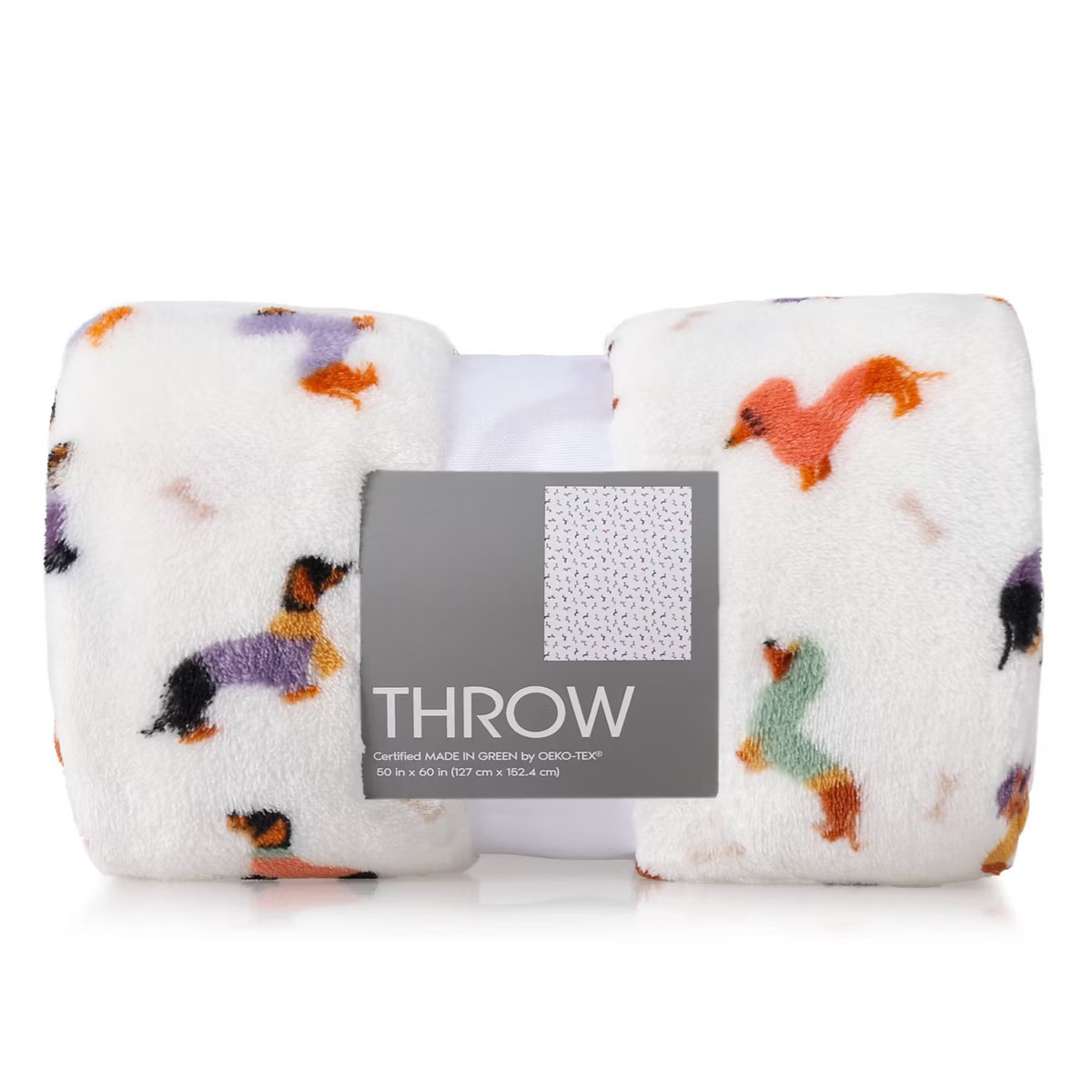 Novelty Recycled Printed Dogs Plush Throw Blanket | Target