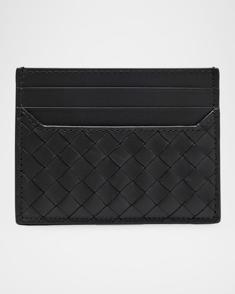 Men's Intrecciato Piccolo Leather Card Holder | Neiman Marcus