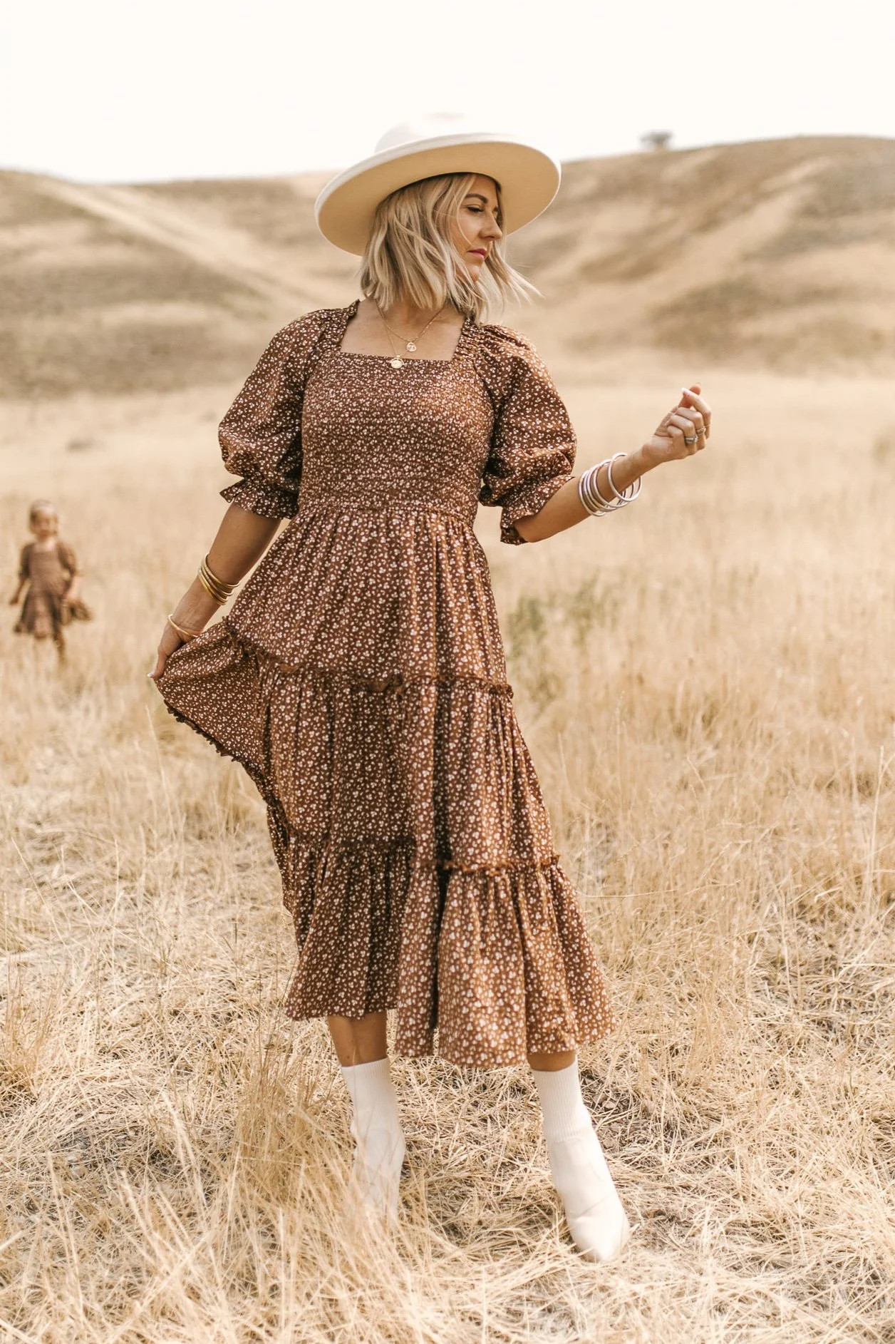 Madeline Dress in Amber Floral | Ivy City Co