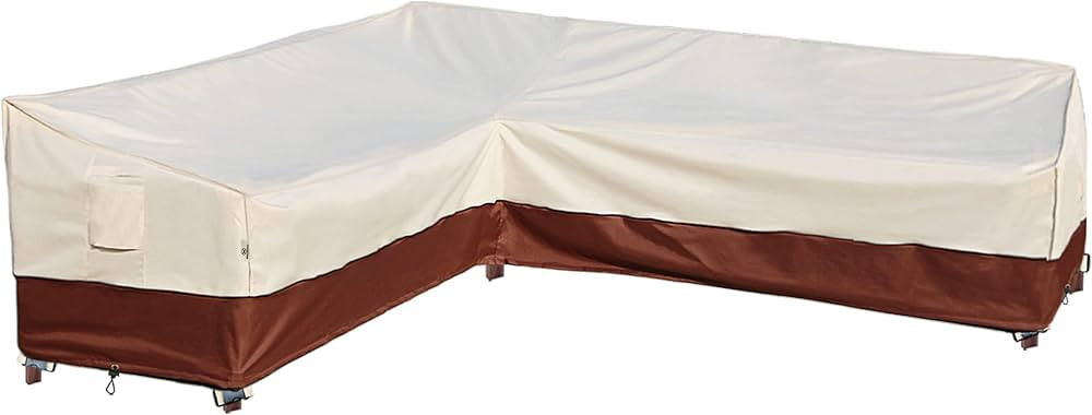Outdoor Sectional Cover-L-Shaped Patio Furniture Covers Waterproof Rip-Stop Anti-UV 600D Heavy Du... | Amazon (US)
