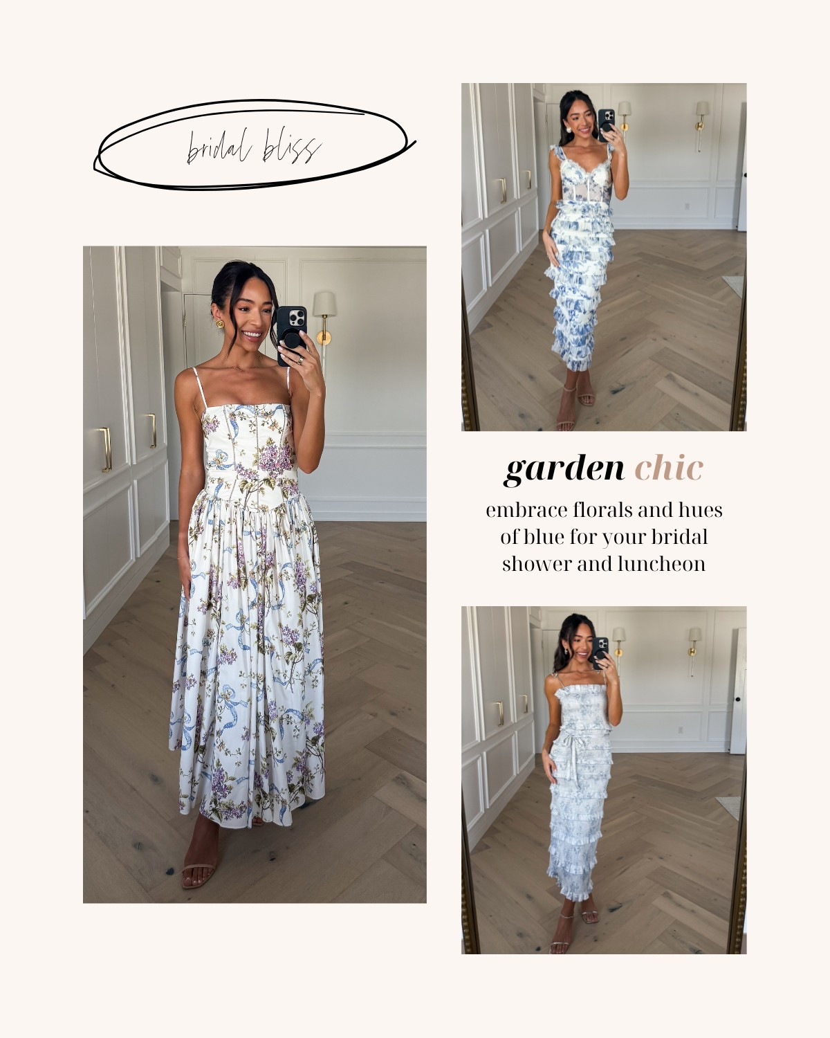 Bridal lookbook 🤍💍 Wearing size Small A/C maxi dress, size 2 blue and white floral midi dress and size 2 blue midi dress 


Engagement party outfit 
Bridal outfit 
Bridal shower 
Bridal luncheon
Civil ceremony 
Rehearsal dinner outfit 
Honeymoon 
Bachelorette 

#LTKStyleTip #LTKWedding #LTKSeasonal