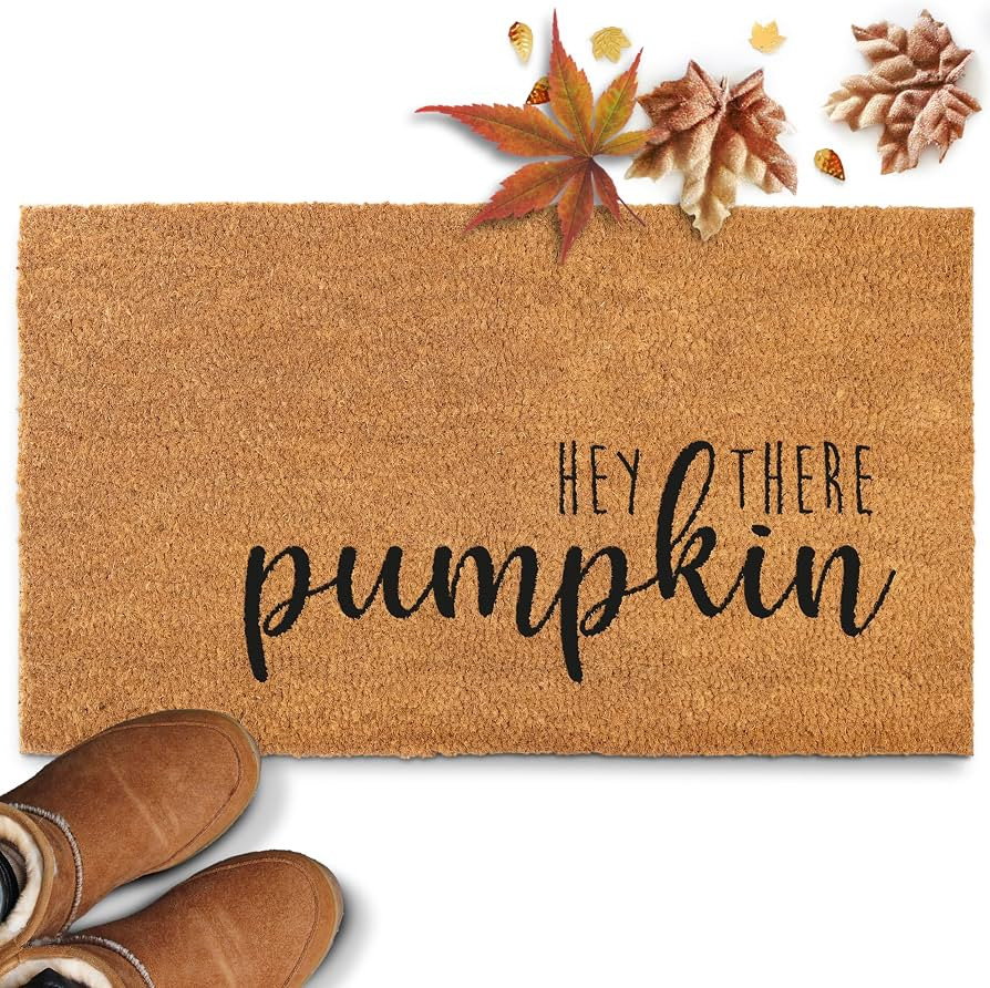 Hey There Pumpkin Door Mat 30x17 Inch, Hello Pumpkin Welcome Mat Coir Fall | Amazon (US)