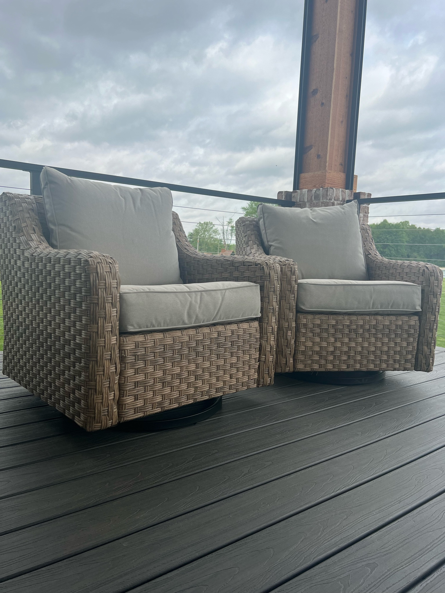 Better homes and gardens swivel chair patio furniture. Neutral outdoor. #walmart #bhghome 

#LTKstyletip #LTKhome #LTKSeasonal