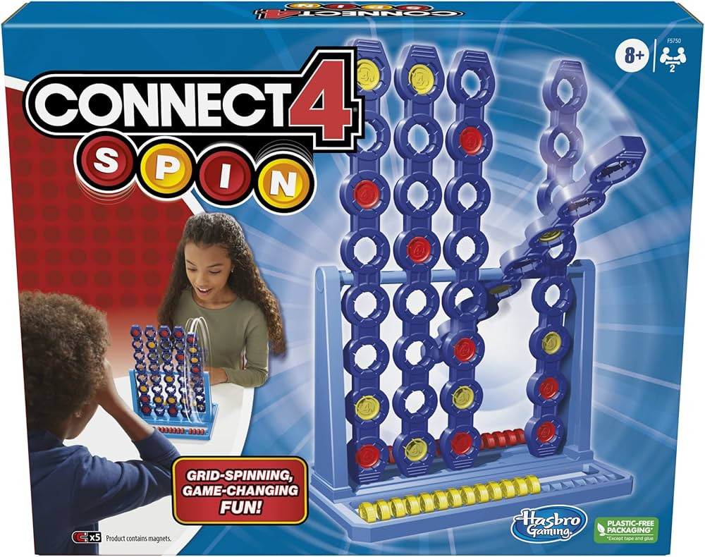 Hasbro Gaming Connect 4 Spin Game,Features Spinning Connect 4 Grid,2 Player Board Games for Famil... | Amazon (US)