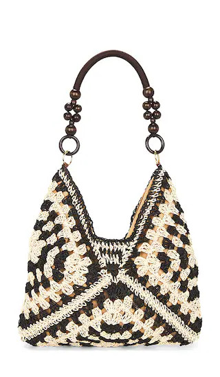 Crochet Shoulder Bag in Black | Revolve Clothing (Global)