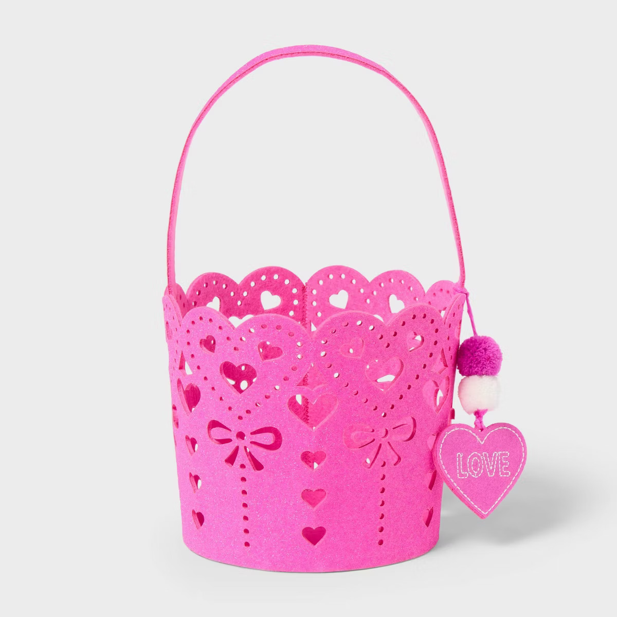 Valentine's Day Felt Basket Pink - Spritz™ | Target