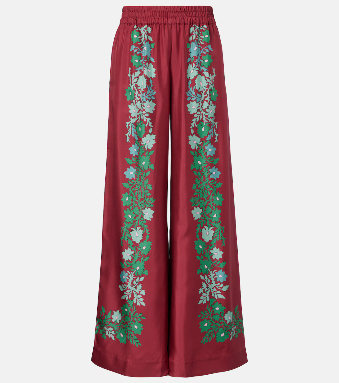 Floral silk twill palazzo pants | Mytheresa (US/CA)