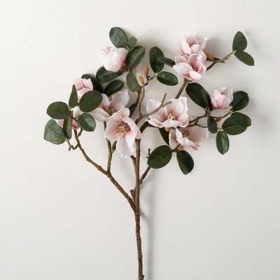 Sullivans Artificial 40" Faux Blush Magnolia Stem | Target