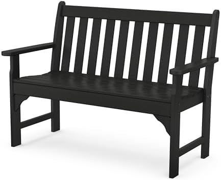 POLYWOOD GNB48BL Vineyard 48" Bench, Black | Amazon (US)